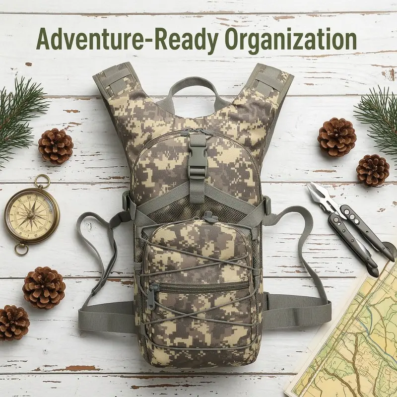 2026 New Women's Tactical Adventure Backpack - Lightweight Waterproof Oxford Cloth Camouflage Cycling Pack, Antisnag Zippers, Fast Front Access, Rain-Repel Fabric (Portable Sports & Outdoor Gear),back to school,back to school haul