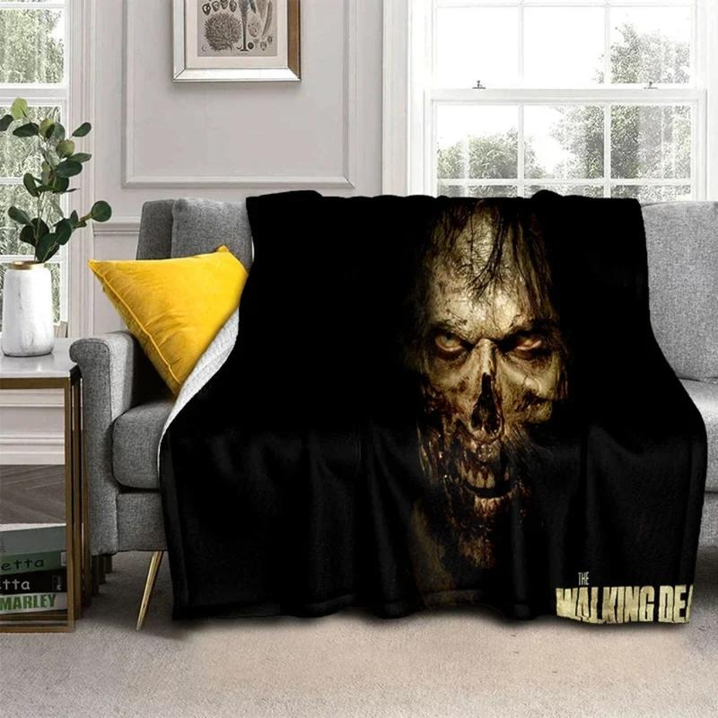 3D Horror TV The Walking Dead TWD Blanket,Soft Throw Blanket for Home Bedroom Bed Sofa Picnic Travel Office Cover Blanket