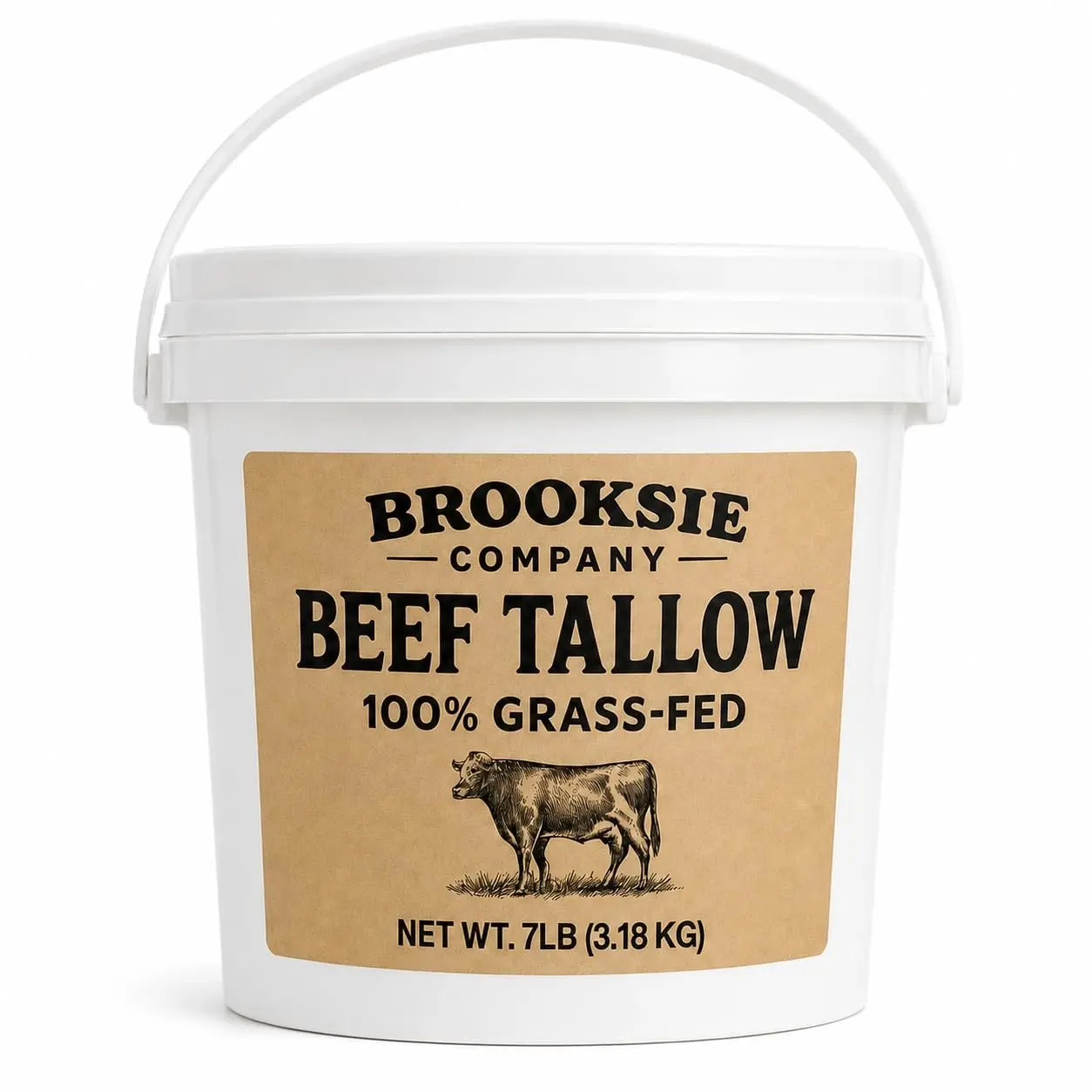 100% Pure Grass Fed Rendered Beef Tallow 7 Lb Bulk, No Additives Non-GMO Gluten Free - Great for Making Soaps, Balms, Candles and Skincare Products