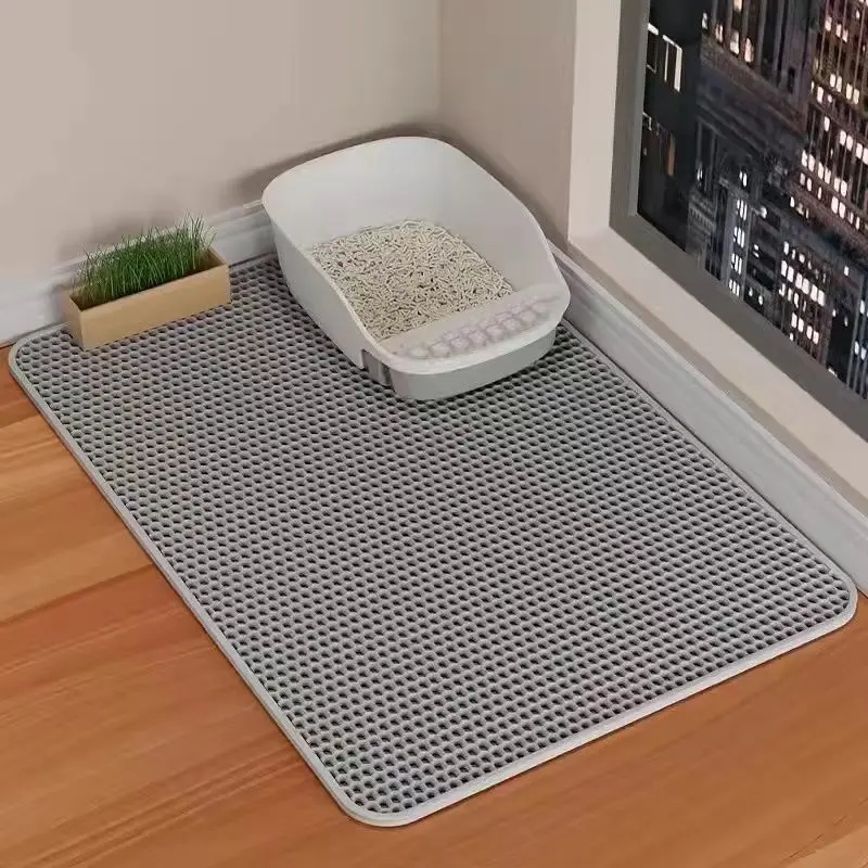 Pet cat litter pad washable double-layer splash-proof Clean cat paw wiping pad cat litter box supplies cat pad