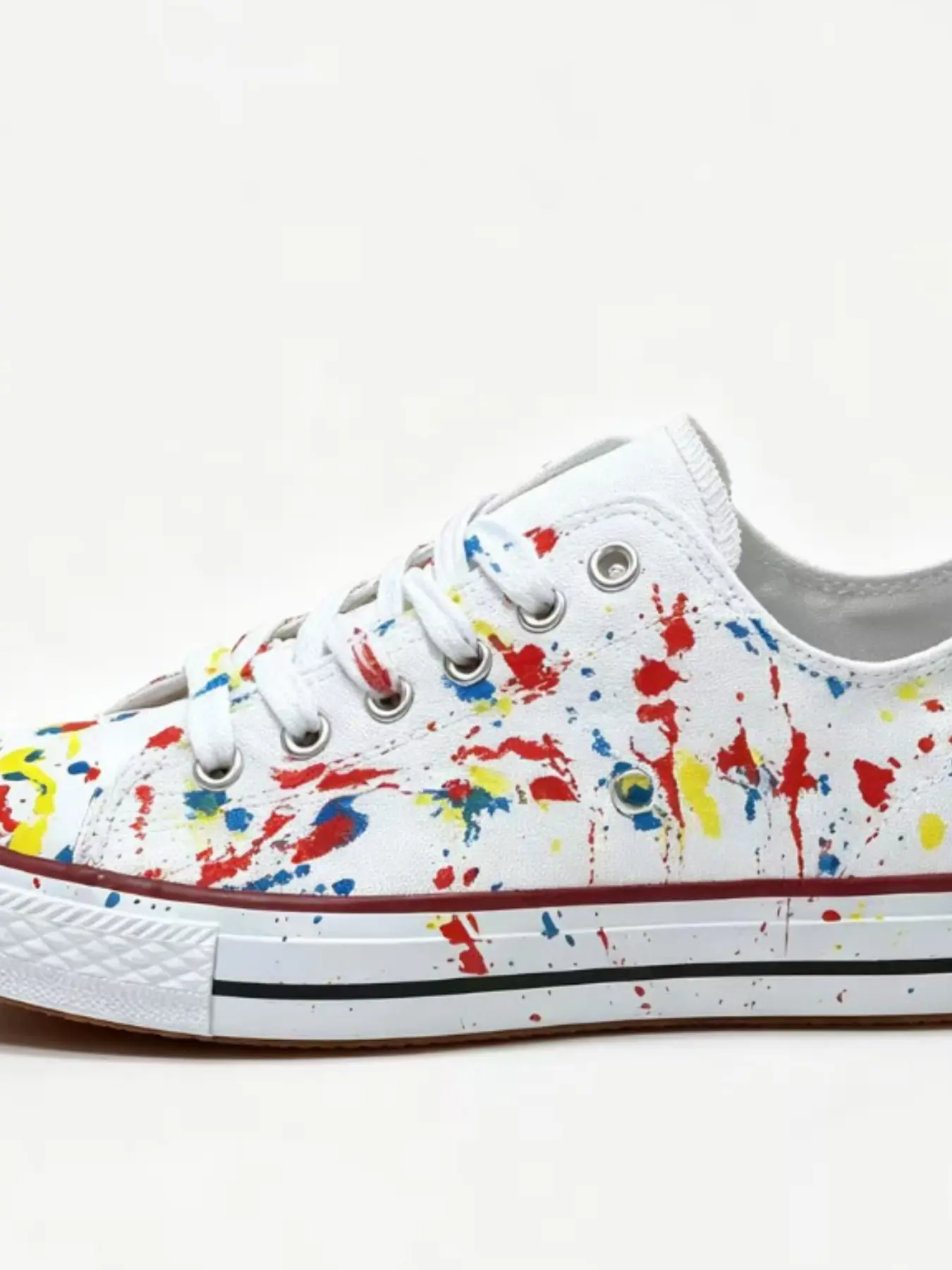 New Graffiti Canvas Shoes, Hand-Drawn Ink Spray Design, Korean Style, All Seasons, Versatile and Unique, Perfect for Everyday Wear