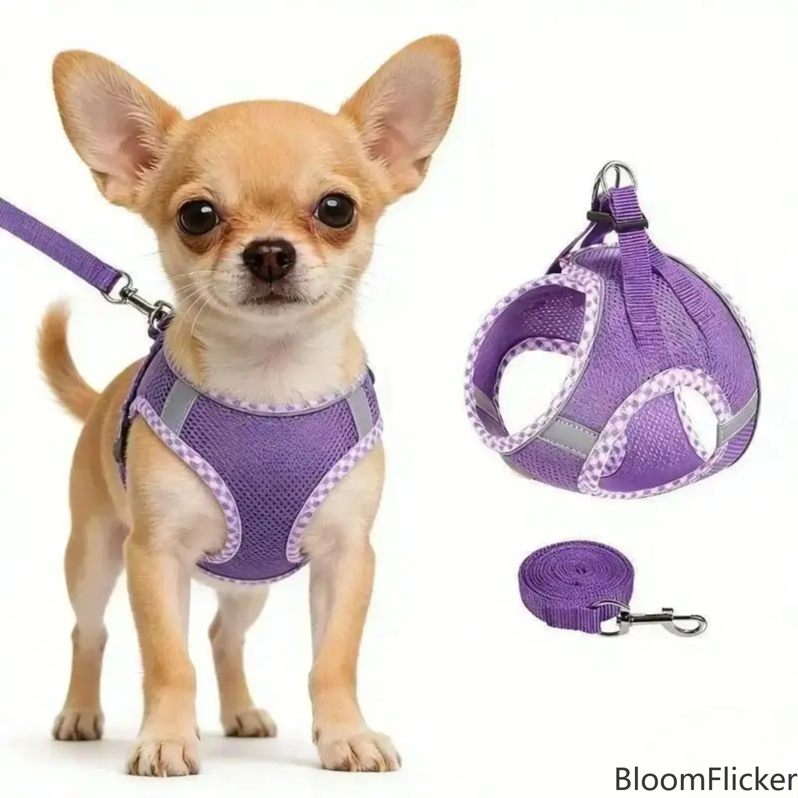 2 Pack Adjustable No-Pull Dog Harness & Leash Set, Soft Breathable Mesh Reflective Step-In Vest Harness, Lightweight Walking Gear Suitable For Small Medium Large Dogs & Puppies Daily Outdoor Walks
