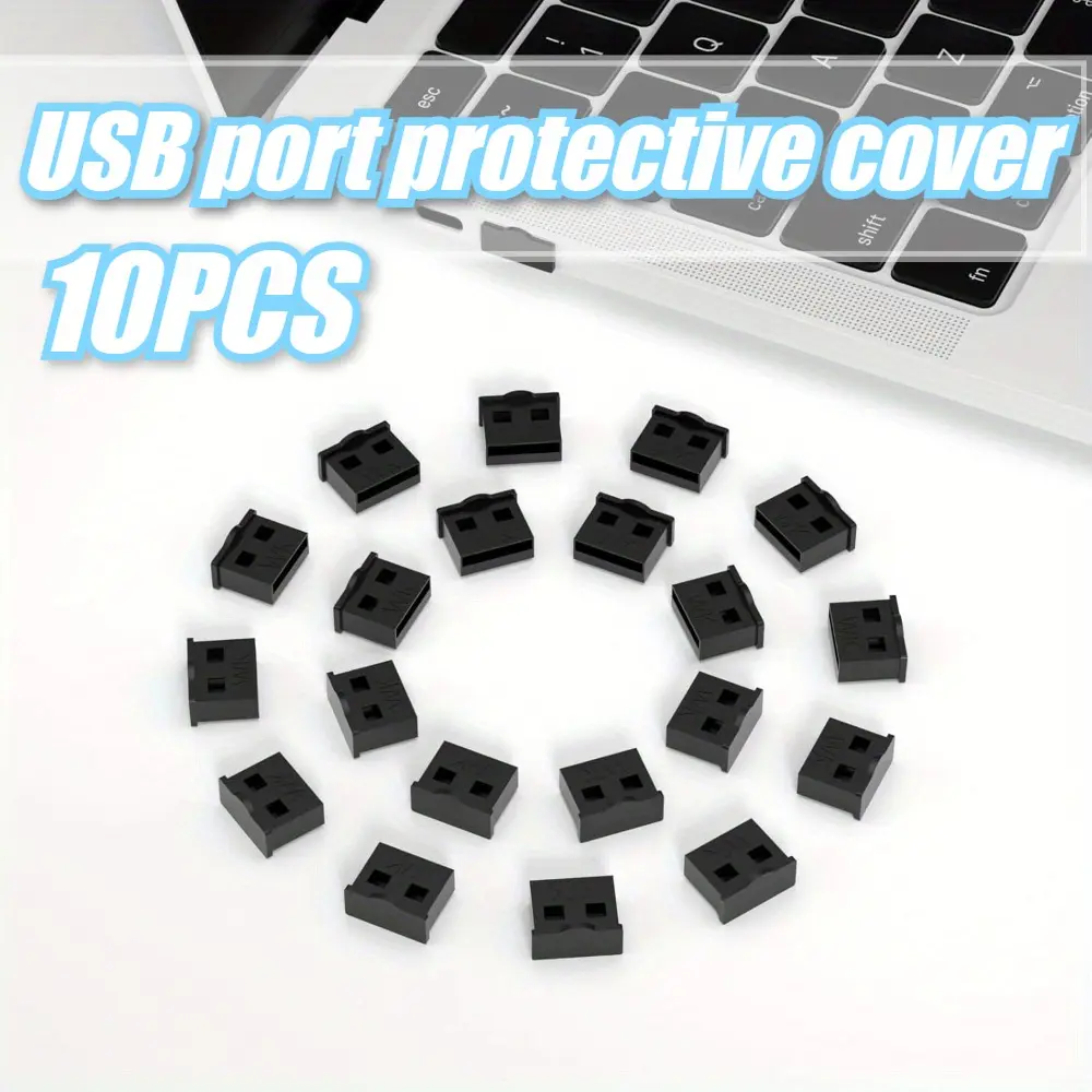 10pcs dust-proof plug USB interface protective cover plug u port plug car laptop interface dust-proof plug USB interface protective cover cover protector suitable for computer laptop TV router number