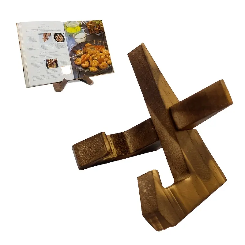 Handmade Wooden Recipe Holder, Perfect Kitchen Decor & Menu Display Stand, Ideal Christmas Gift, Elegant Home Office Accessory