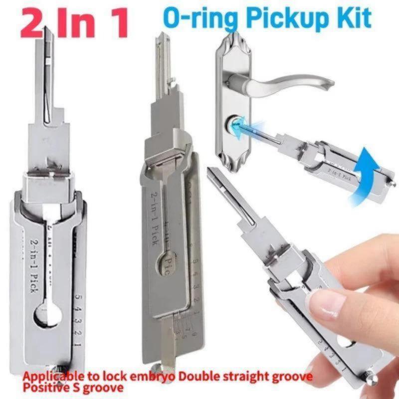 2025 New Stainless Steel Key Decoder 2 In 1 Precision Hook & Pick Set ...