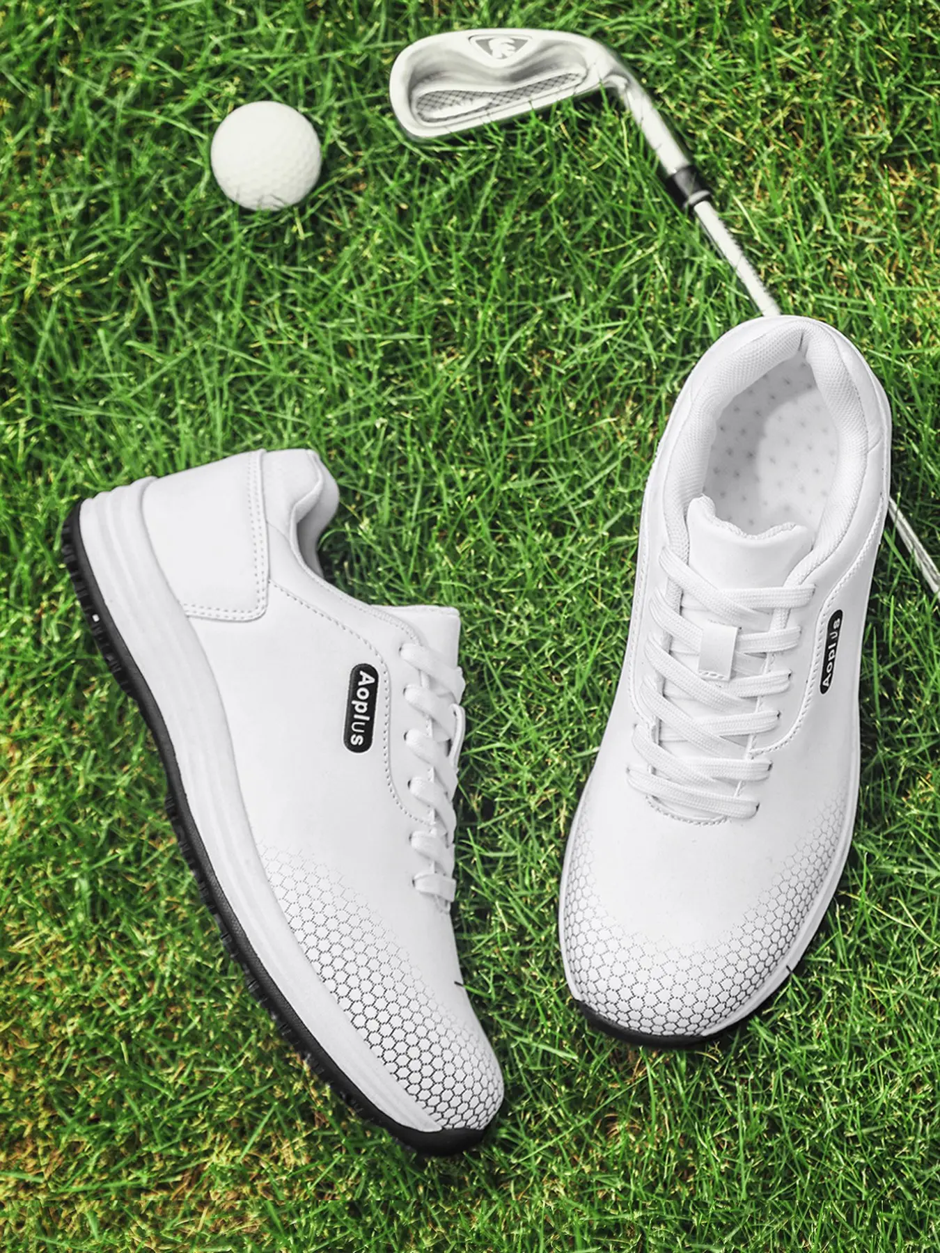 Men's Waterproof Golf Shoes, Breathable Laces, Non-Slip Training, Wide Fit, Eva Sole, All Seasons, Casual Style, Comfortable Outdoor Wear