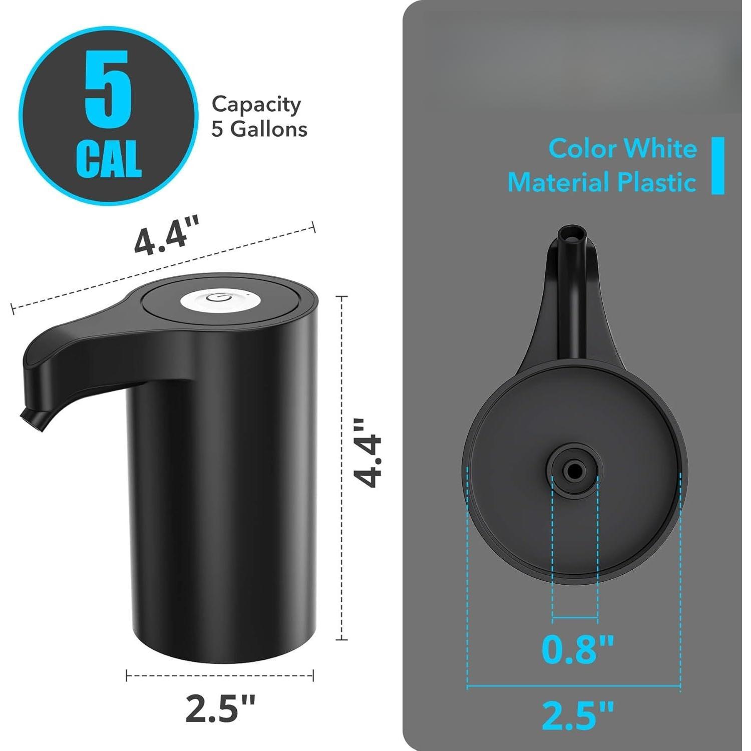 5 Gallon Automatic Drinking Portable Water Dispenser,Universal Electric Water Bottle Pump,USB Rechargeable Water Dispenser Water Pump with 2 , Portable Water Dispenser for Home Camping
