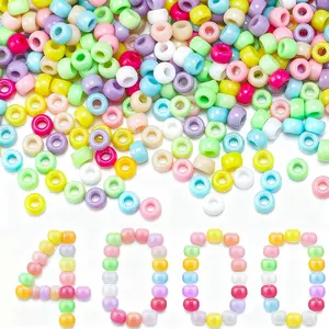 4000 Macaron Color Pony Beads, Large Packaging, DIY Jewelry Making, Perfect for Necklaces, Earrings, Keychains, Phone Charms, Handmade Crafts