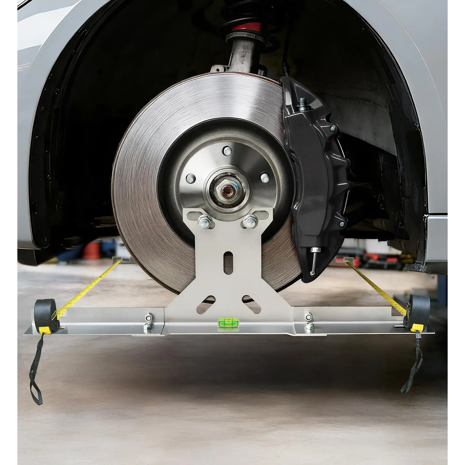 Wheel Toe Alignment Tool Kit for at Home DIY Garage Use, Stainless Steel Toe Plates with Dual Tape Measures, Quick Front-End Toe Check for Automotive Cars Trucks SUVs (Patent Design)
