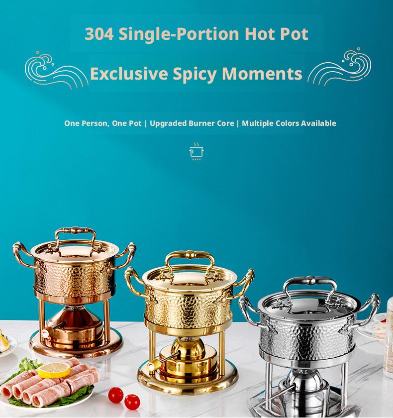Inflatable Hot Pot, Single-Serving Hot Pot, Ideal for Private Dining at Clubs and Hotels, One Pot per Person, Gas Stove, Household Gas