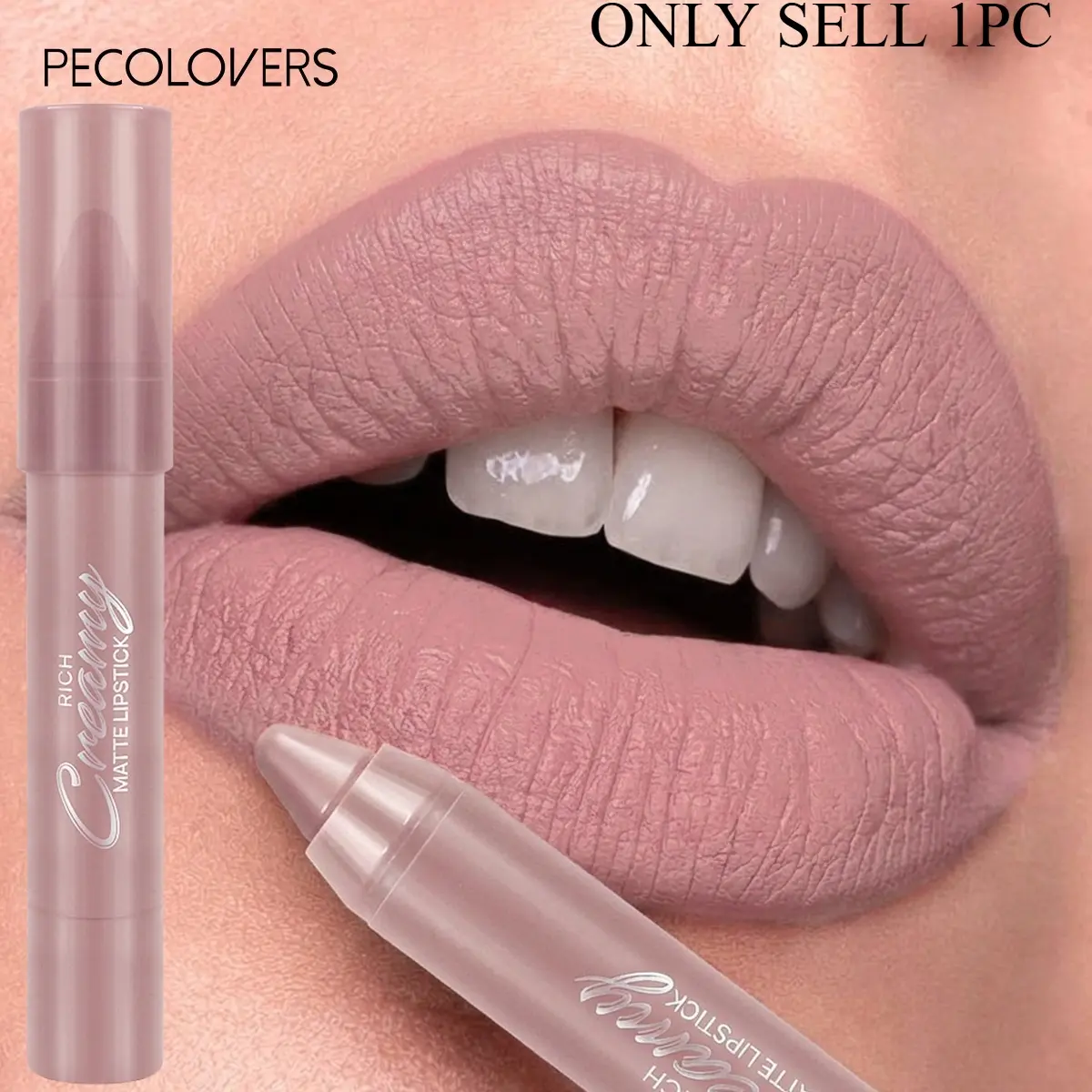 1PC Women' Long-Lasting Semi-Matte Velvet Lipstick - Coffee Luxurious Matte Finish, Creamy Lip Color with Deep Hydration, Suitable for All Skin Types (Dry, Normal, Oily) - All-Day Wear for, Parties, Daily Use