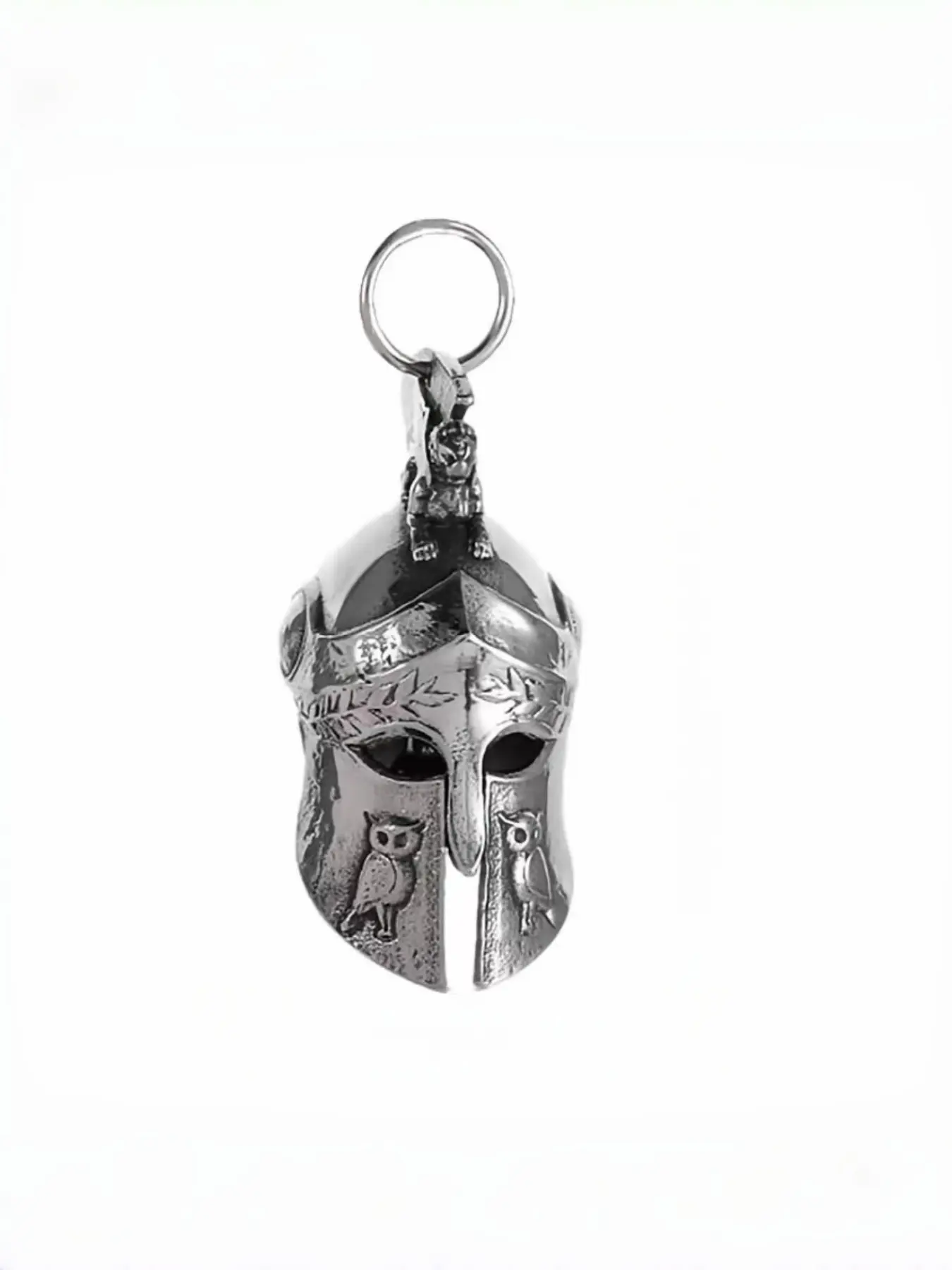 Guardian Knight Helmet Motorcycle Bell Charm with Key Ring, Riding Safety Bell, Blessing Pendant, Essential Rider Accessory, Keychain Charms, Key Accessories