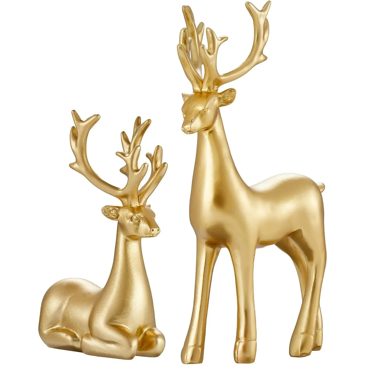 Christmas Decorative  2 count  Sculpture  Geometric  Ornaments  to Set Off The  Atmosphere Fireplace Dining Table Living Room Decoration ( Smooth)