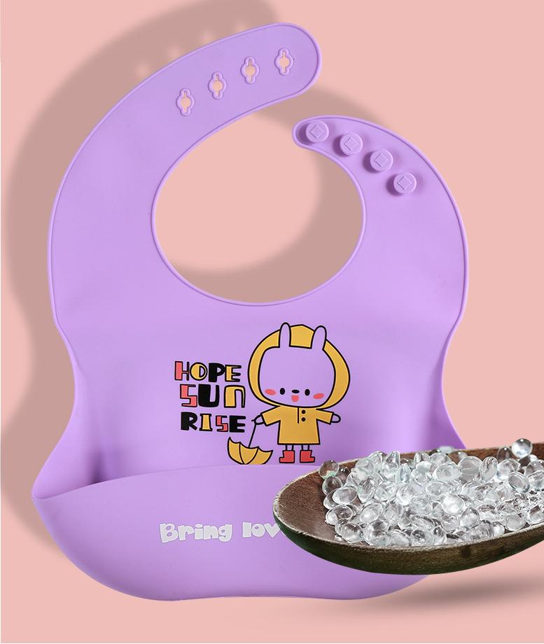 Food Grade Silicone Baby Bib, Ultra Soft Waterproof Feeding Bib for Toddlers