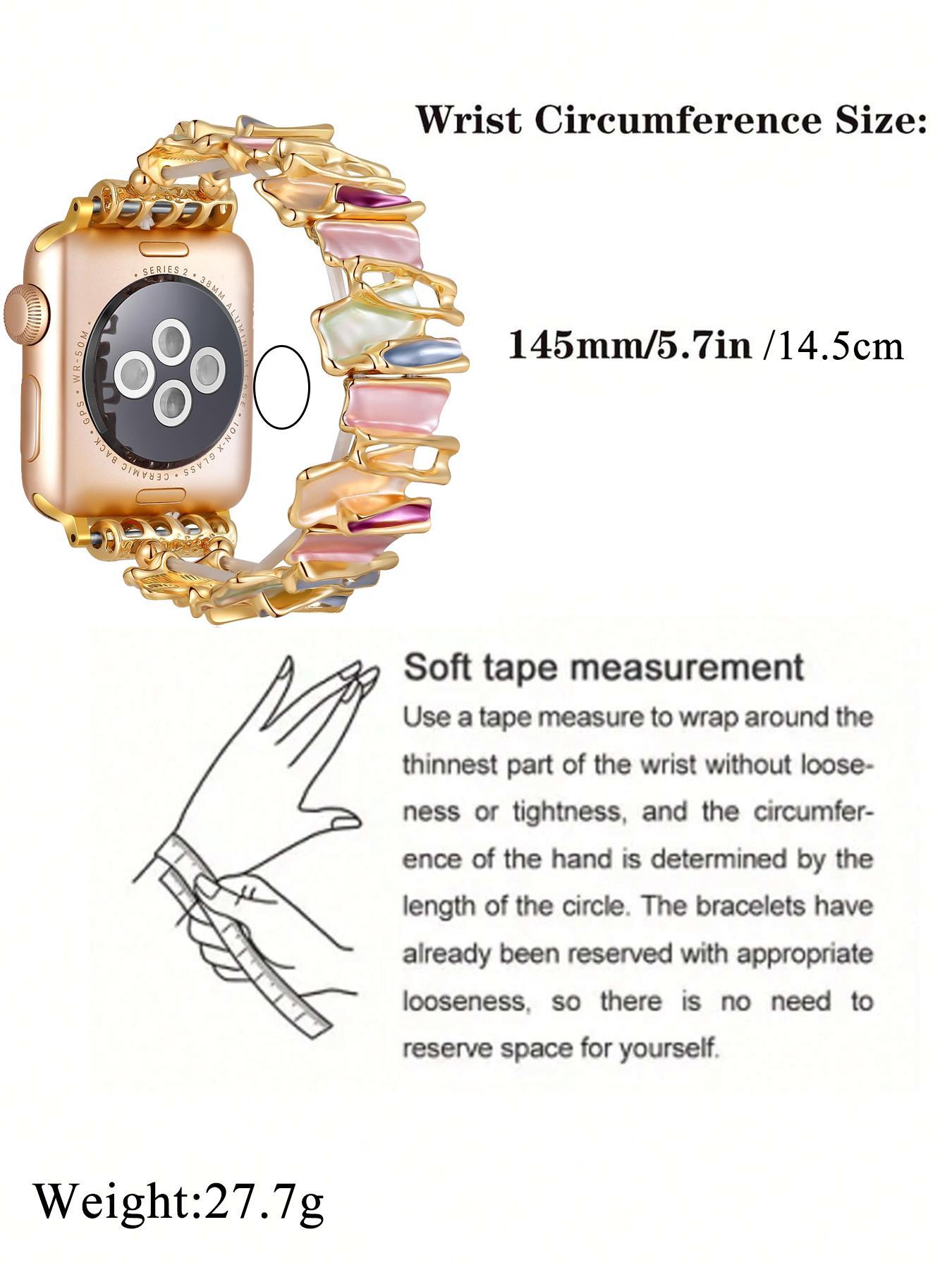 Boho Style Multicolor Beaded Watch Band, Rhinestone Decor Elastic Watch Straps for Women, Fashionable Watch Accessories for Iwatch Series 9 8 7 6 5 4 3 2 1 Se, Smart Watch Accessories