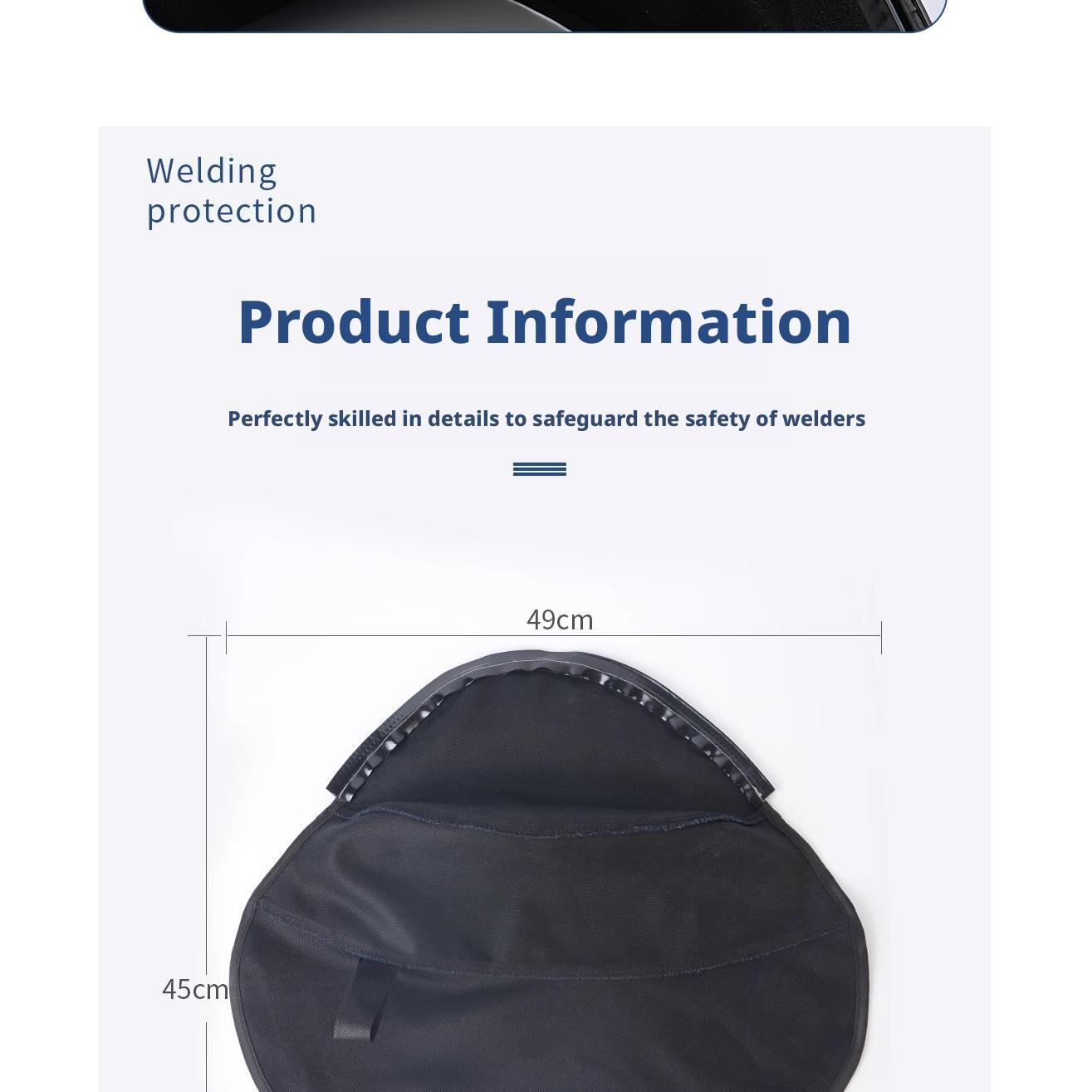 Welding Face-proof Hood, Front And Rear Cloth Covers, Welding Helmet Accessories, Welding Flame-retardant, Anti-spatter, Anti-backlight, Anti-scalding Protective Cover, Welder Gifts. dark  mode  glasses diy  welding  tool