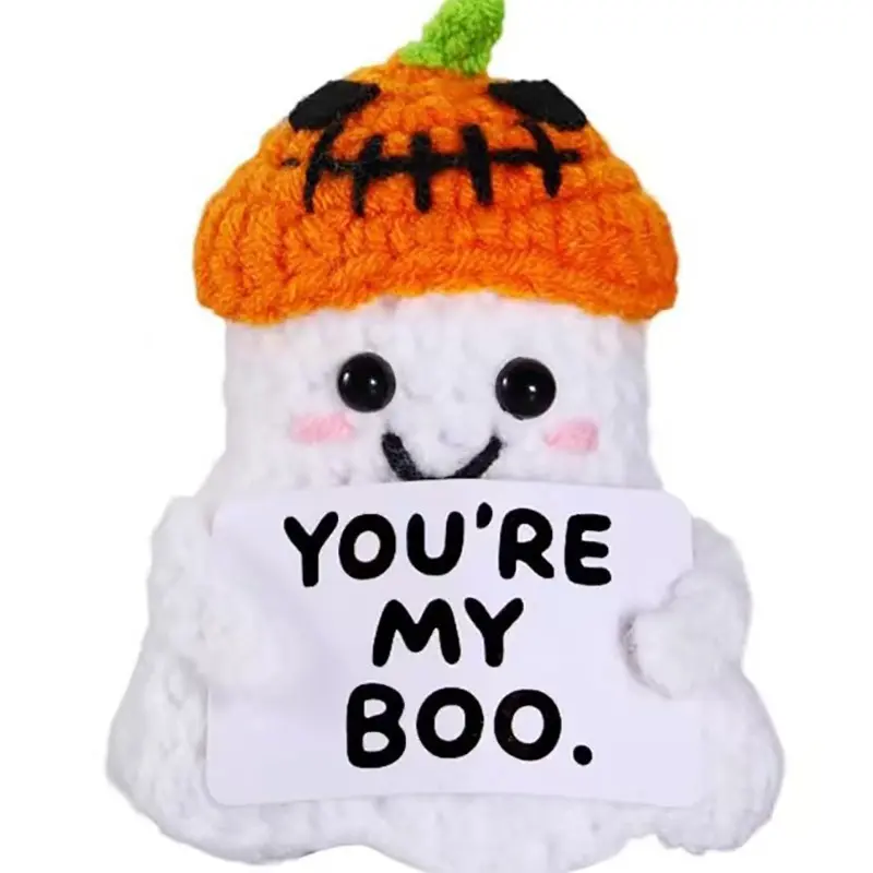 You're My BOO Crochet Ghost Doll, Cute Halloween Gift, Ideal for Valentine's Day, Birthday, Mother's Day,Halloween Day, Perfect for Family and Friends