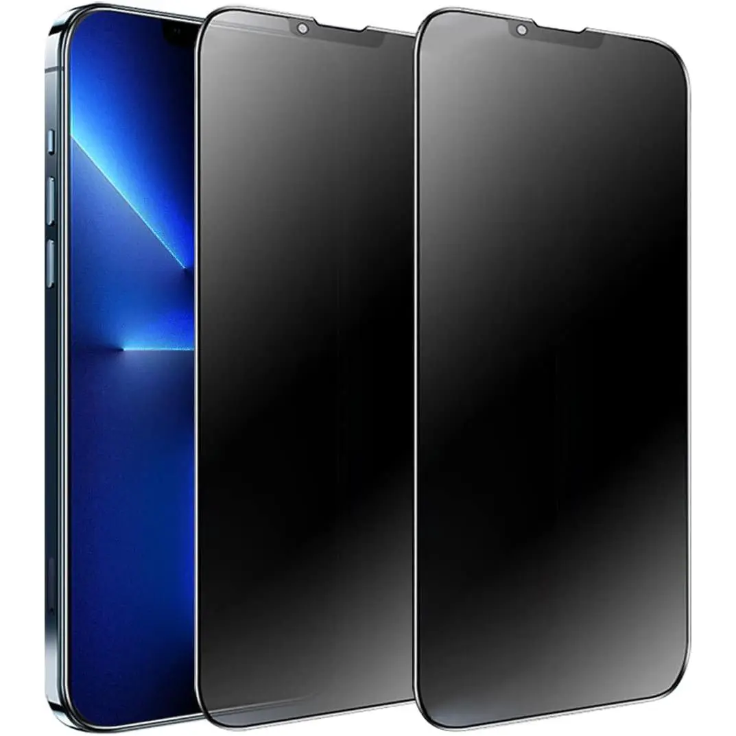 2-Pack Advanced Protection Phone Screen Protectors For iPhone 13 Pro Max/14 Plus, Matte Tempered Glass Film, Anti-Glare, Anti-Spy, Scratch-Resistant, Rounded Full Coverage, Smooth Touch