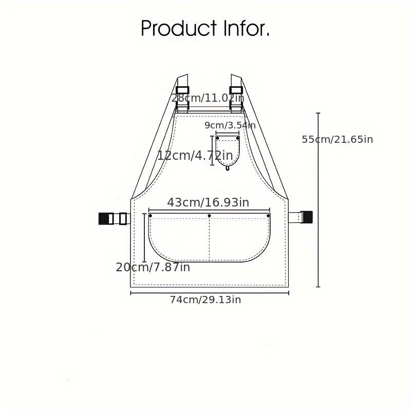 This Apron Features an Adjustable Strap And Spacious Pockets, Designed for Heavy-Duty Use. It'S a UniGender Model Suitable for ols And Equipment, Making ItReliable for Kitchens, Coffee Shops, Nail Salons, And Pet Shops