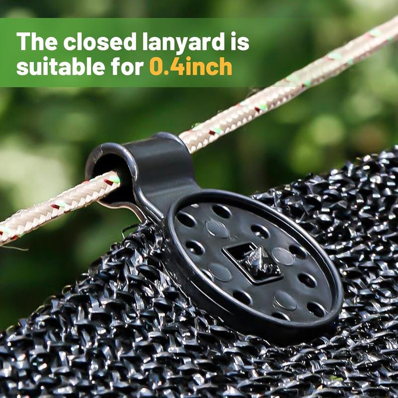 50PCS Awning Fabric Heavy Duty Locking Clip, Reusable Windproof Awning Fixture Tarp Plastic Clip, Removable Garden Netting Awning Fabric Retaining Clip Clip