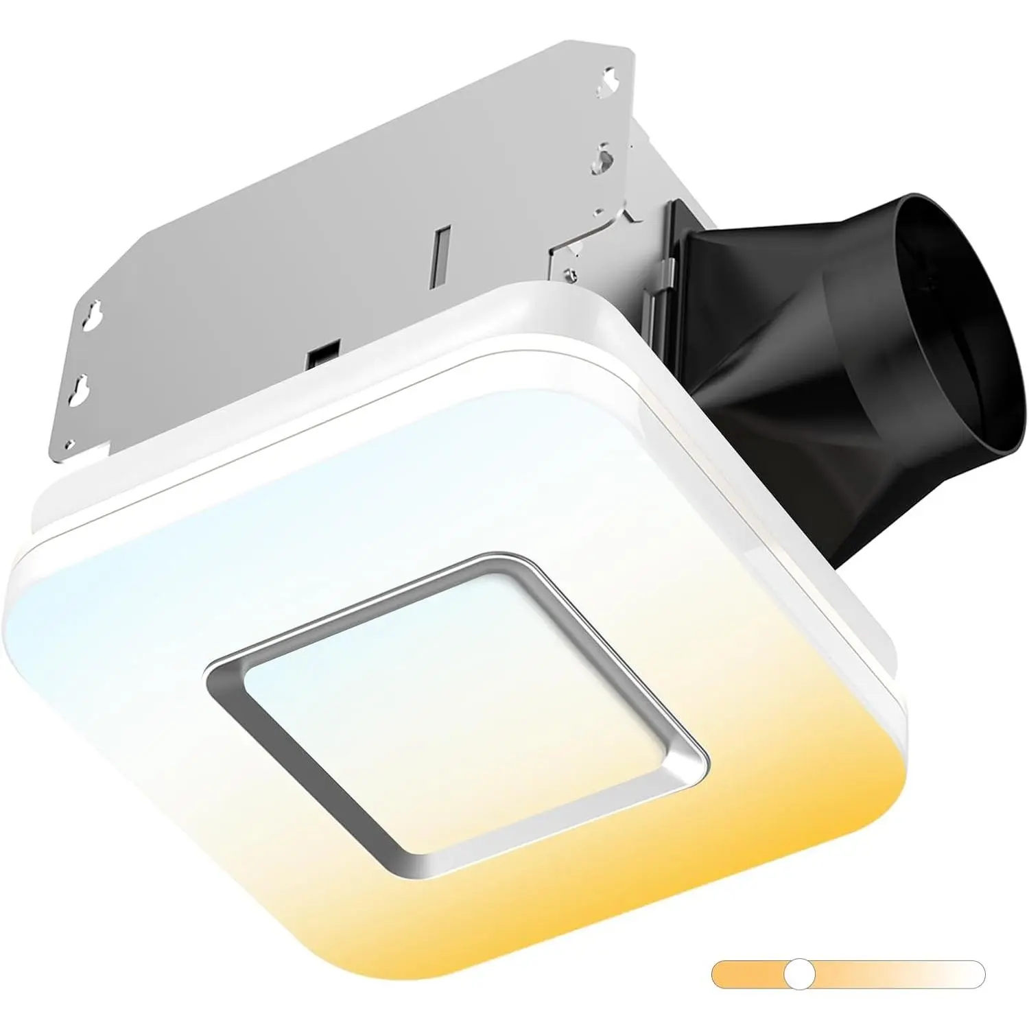 Bathroom Exhaust Fan with Light, 100 CFM, 1.5 Sones Quiet Bathroom Fan, 1500LM LED Light, 3CCT & Night Light, ENERGY , ETL Listed, Room-Side Installation, No Attic Access Needed