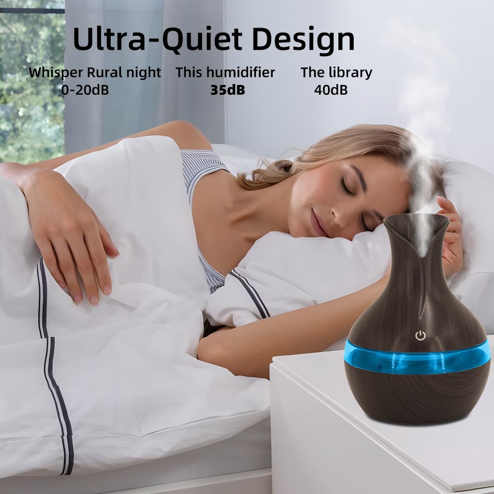 300ml USB Aromatherapy Essential Oil Diffuser Humidifier Combo with 2 Oils