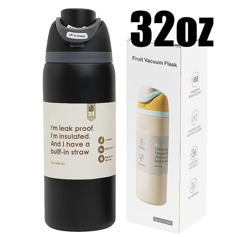 19/24/32oz Vacuum Insulated Thermal Tumbler with Flip Lid, Keeps Drinks Hot 12H/Cold 24H, Leakproof Travel Coffee Mug for Home or Office Desk, Insulated Cup for Indoor Use, Reusable Thermal Mug, Vacuum Flasks, Great Gift for Women, Men and Friends