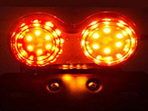 ANKIA 40-LED 40W Motorcycle Tail Light Integrated Running Lamp Brake&Turn Signal Light with License Plate Bracket for Harly Motorcycle Street Bike Cruiser Chopper (Black)