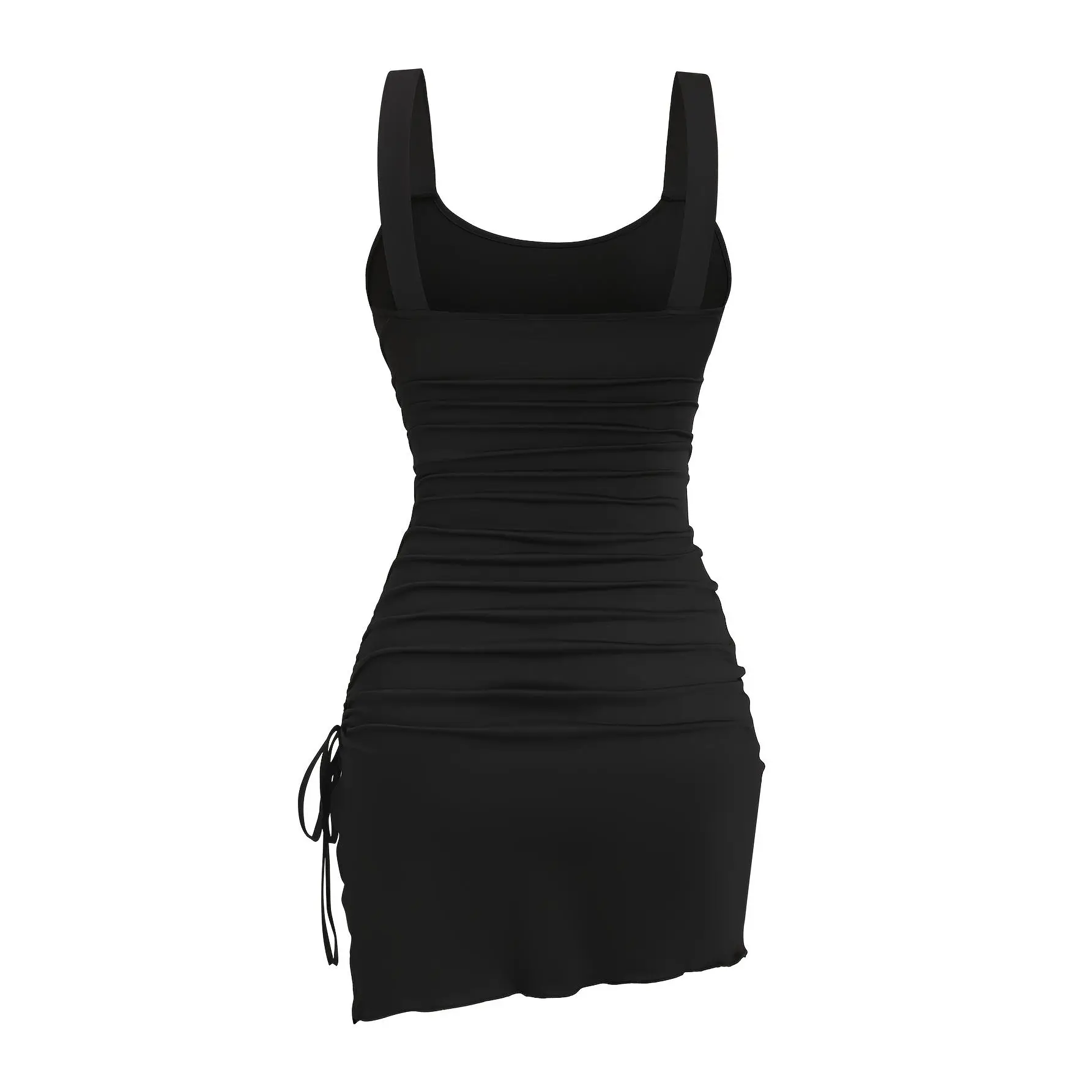Women'S Retro Sexy Asymmetric Ribbon Dress