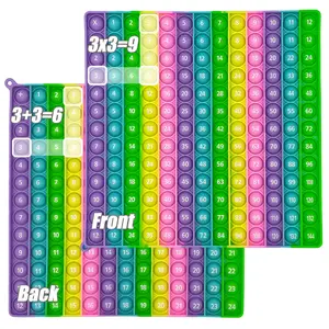Multiplication Addition Math Games Fidget Toy, 2pcs/set Educational Math Teaching Aid Quick Push Manipulatives Math Learning Teaching Toys for Kids, Math Learning Tools, Table Math Games, Visual Learning Tools