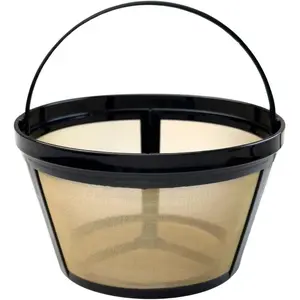 8-12 Cup Reusable Coffee Filter - BPA Free, Eco-Friendly, Compatible with Mr. Coffee, Black+Decker & Most Standard 8-12 Cup Drip Coffee Makers (1-Pack)