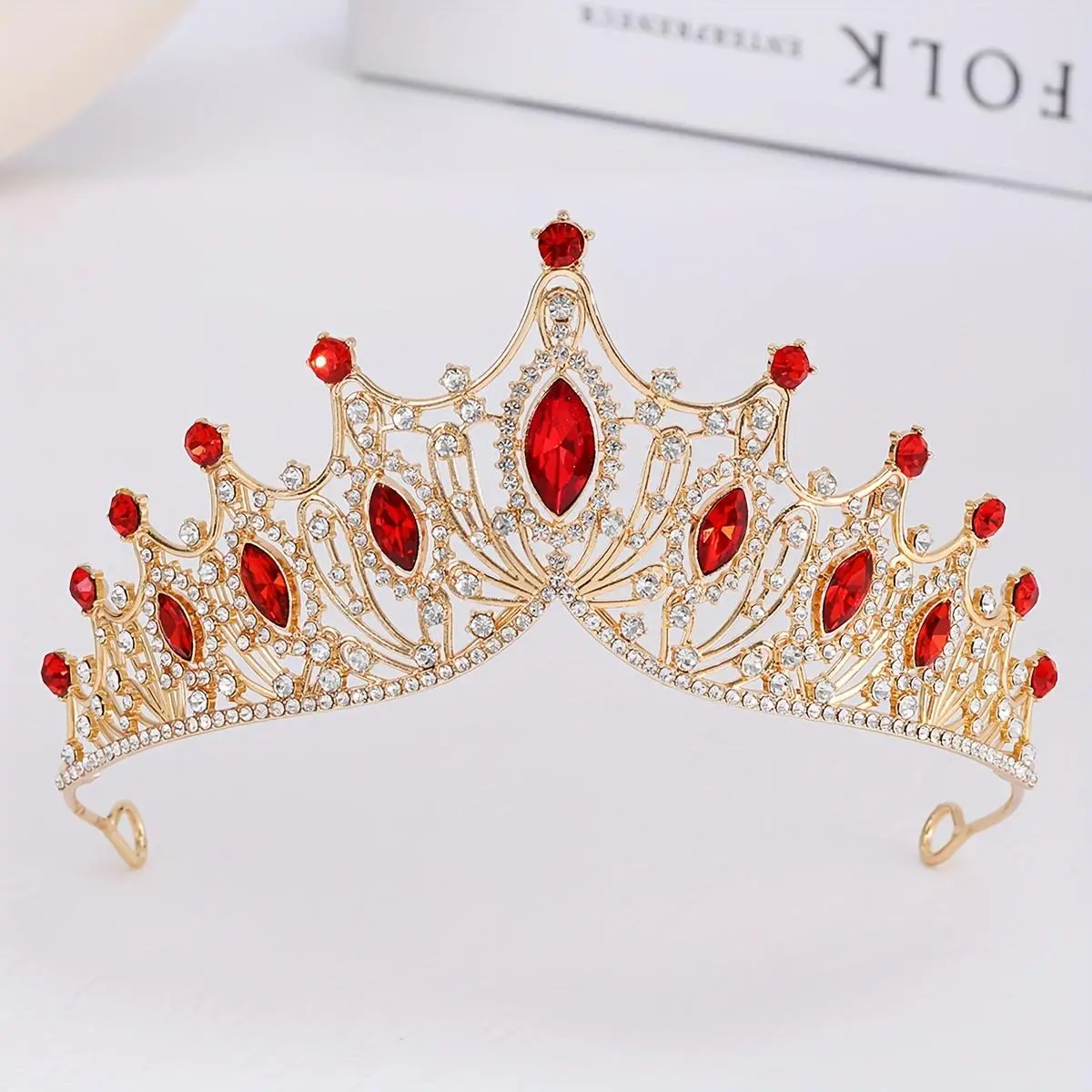 Fashion Women's Headbands Hairstyling Crowns Vintage Baroque Color Crystals Bridal Crowns Hair Accessories Luxury Queen Crowns Princess Crowns