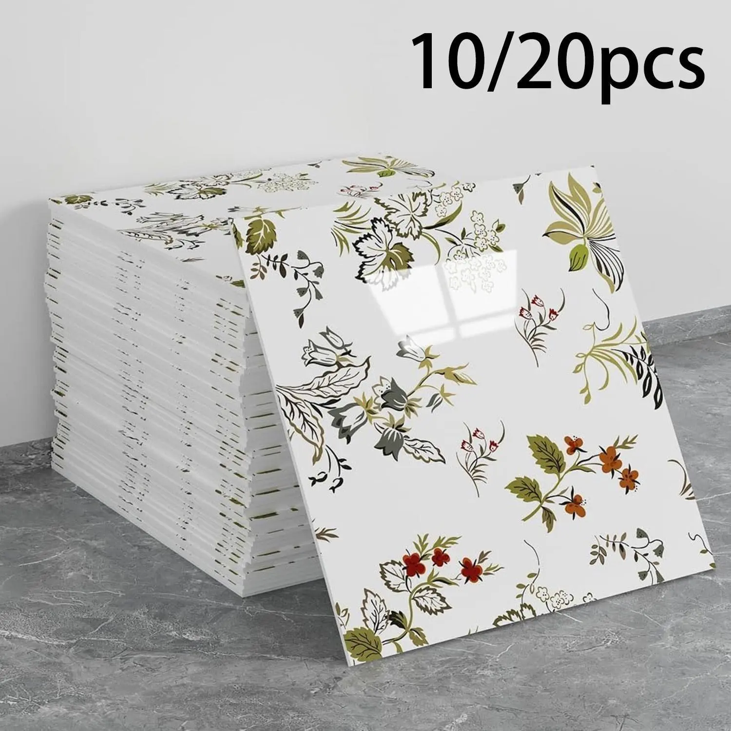 Marble Pattern Self-Adhesive Foam Wall Stickers, 10/20 Pieces, Thick Material, Easy to Cut, Washable Surface, Ideal for Home Decor