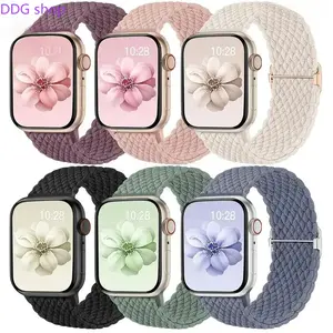 Braided Stretchy Watch Bands – 6-Pack Elastic Adjustable  Sport Straps for  Fits 38–49mm
