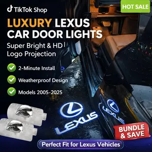 💡🚗2PCS 3D HD Logo Projection LED Car Door Welcome Lights | For Lexus LS ES IS LX RX GS GX RC UX200 ✅ Plug & Play ✅ 2-Minute Installation ✅ Waterproof Design Car Door Projector Lights