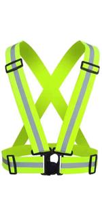 Reflective Safety Vest 2pcs - High Visibility Vest Adjustable Straps for Outdoor Jogging, Cycling, Walking and Riding