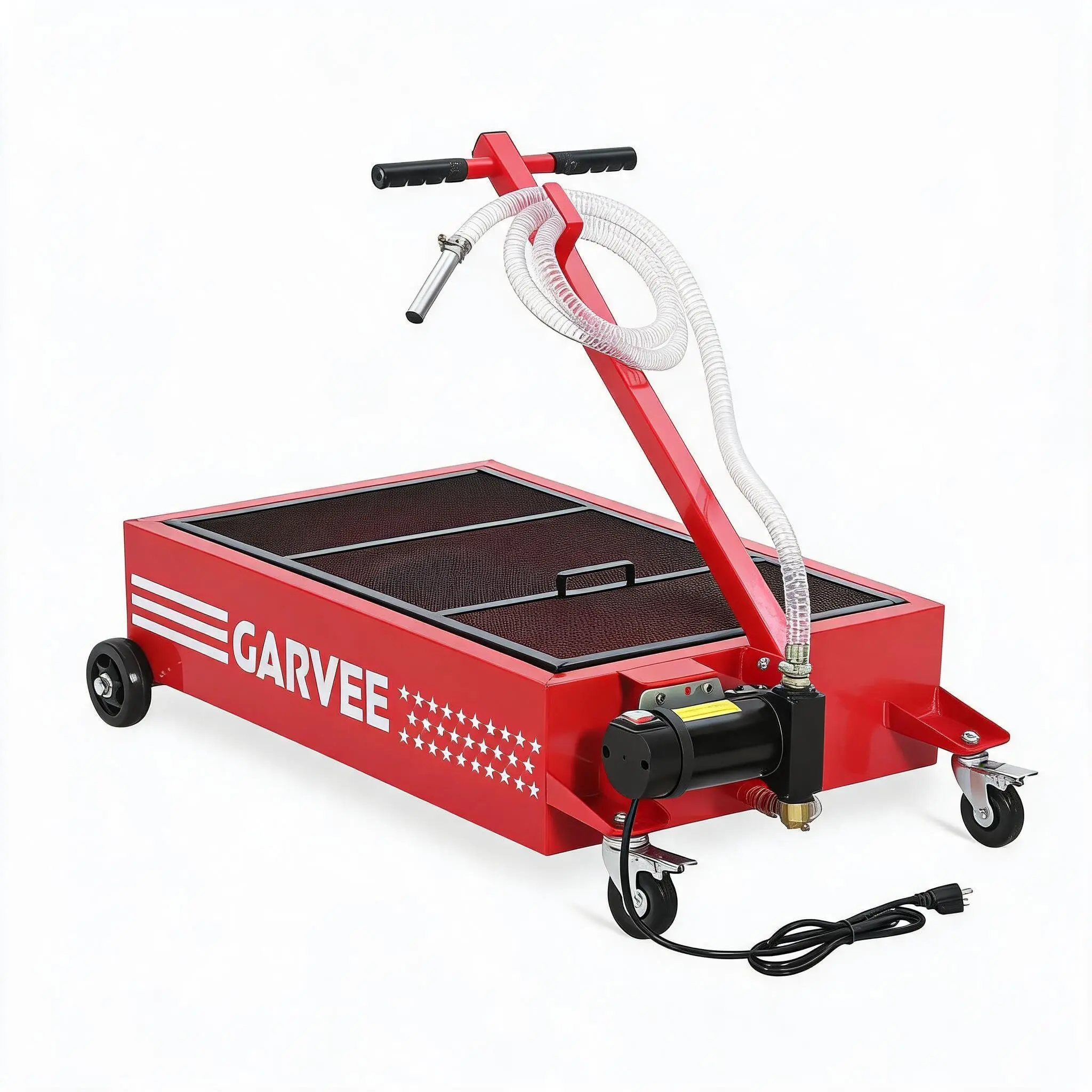 Garvee 15 Gal Oil Drain Pan with 8ft Hose High-Flow Electric Pump