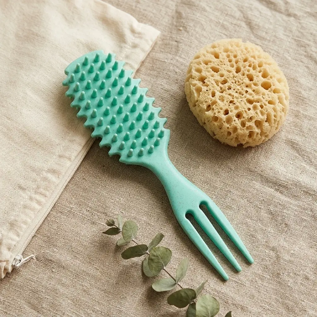 Curl Comb, Anti-Tangle Wide Tooth Hair Brush, Dry Wet Use, Scalp Massage Hard Teeth, Hair Care Tool, 1pc