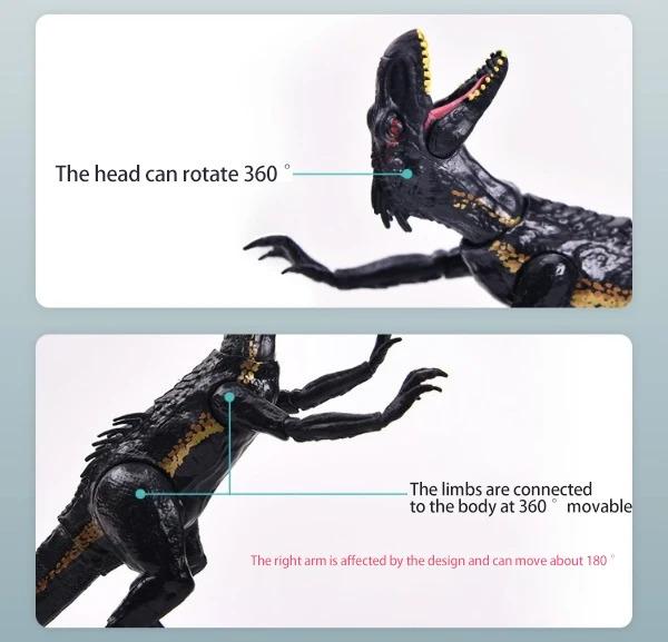 Jurassic World Indoraptor Adjustable Action Figure - Lifelike Dinosaur Toy Replica for Boys Movie Character Gifts for Children