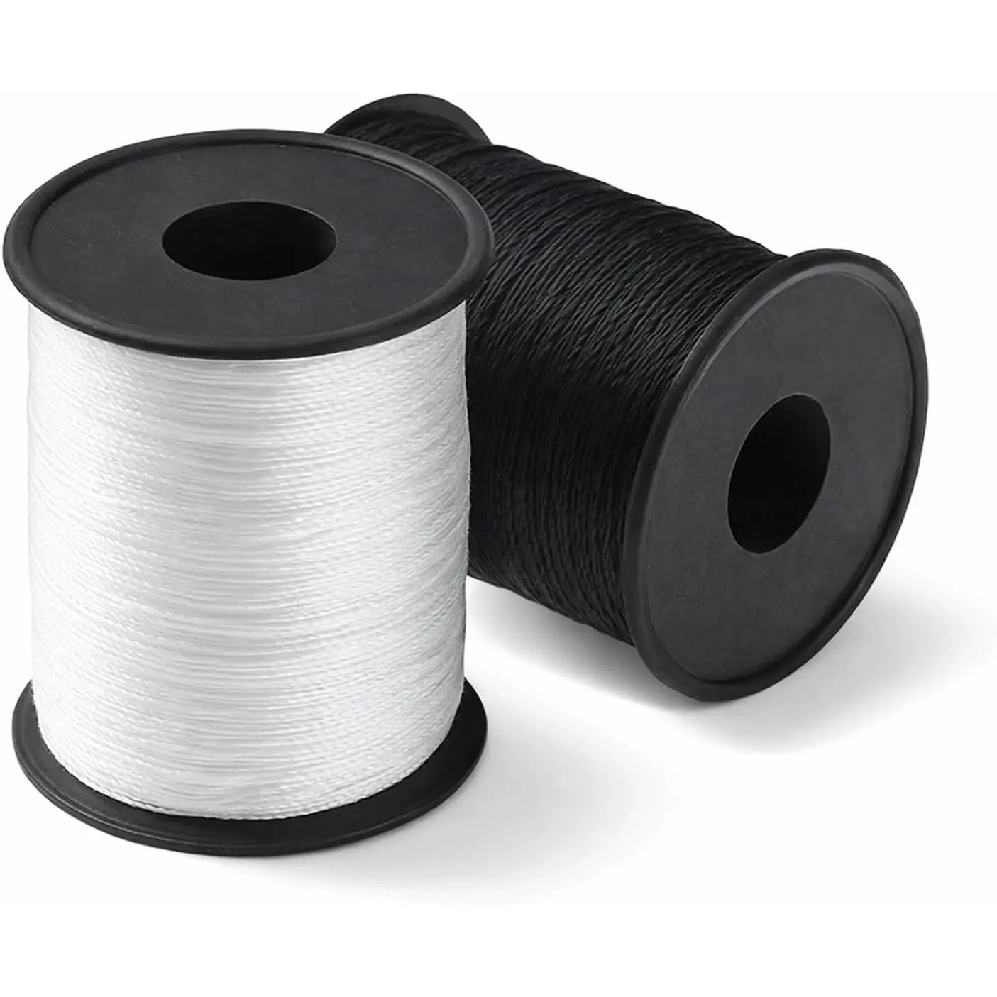 Upholstery Thread Heavy Duty, 330 Yards 2 Spools Bonded Nylon Thread, High-Strength Fade-Resistant Bonded Nylon Threads for Denim Leather Craft Machine DIY and , Black White