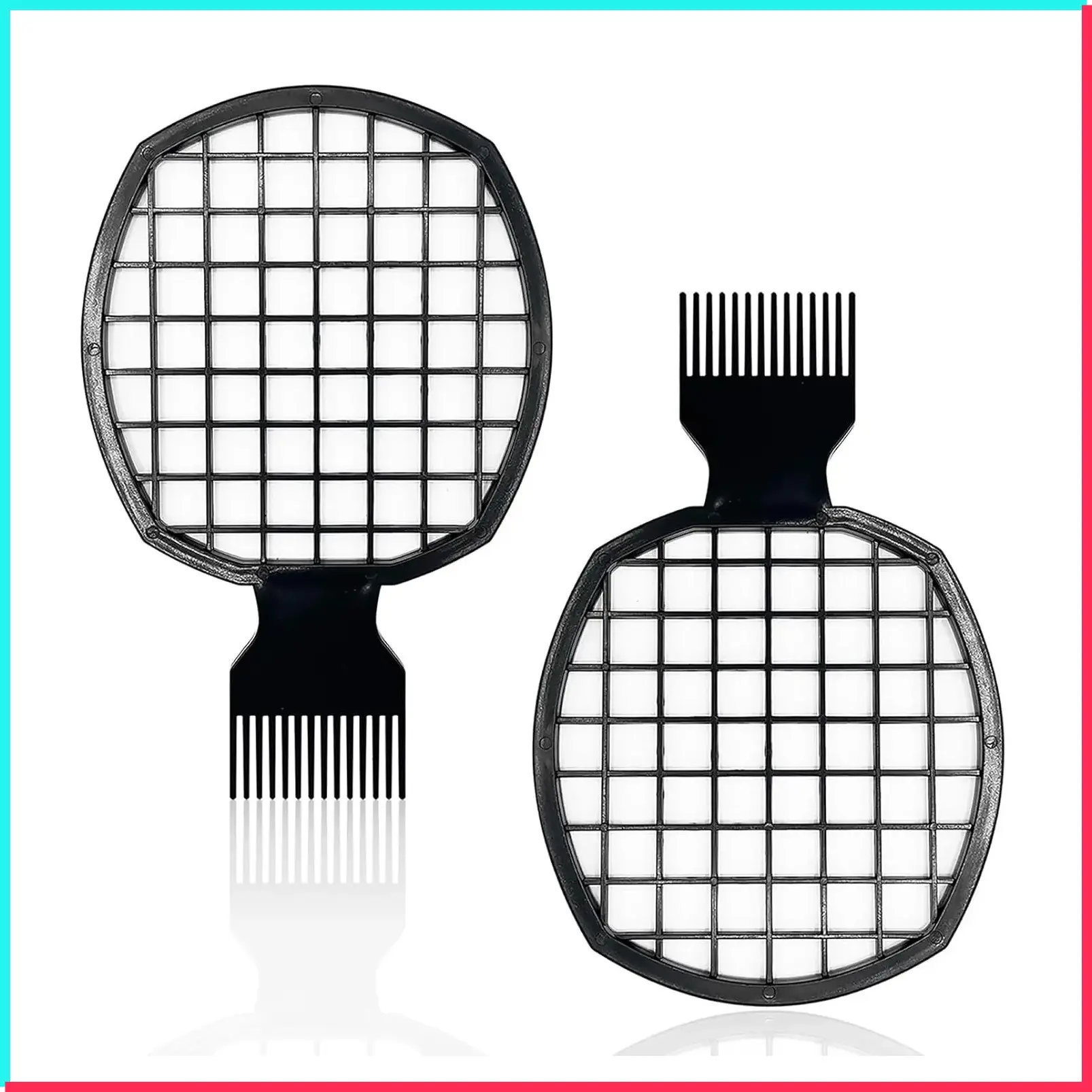 2Pcs Upgraded Twist Combs Hair Sponge Brush, Superior to Hair Sponge for Curls in Men and Women, Dual-sided Design, ABS Material, Ergonomic, Lasting Over a Year, 2 Combs IncludedGift.