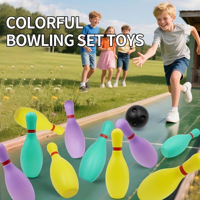 Decompress A Traditional Sports Toy Set for Children That Includes Color Bowling, Designed for Both Indoor And Outdoor Use, Perfect for Parent-Child Interactive Puzzle Competitions And for party Games.