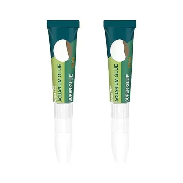 Aquarium Glue, Clear Coral Glue for Plants, Rocks, Moss, Coral, Stone, Wood - Quick Drying, Fish Safe, Freshwater & Saltwater Aquascaping