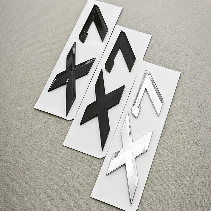 3D ABS Chrome Black Car Letters Logo X7 XDrive 40i Rear Trunk Badge Side Door Emblem For  X7 G07 Sticker Exterior Accessories