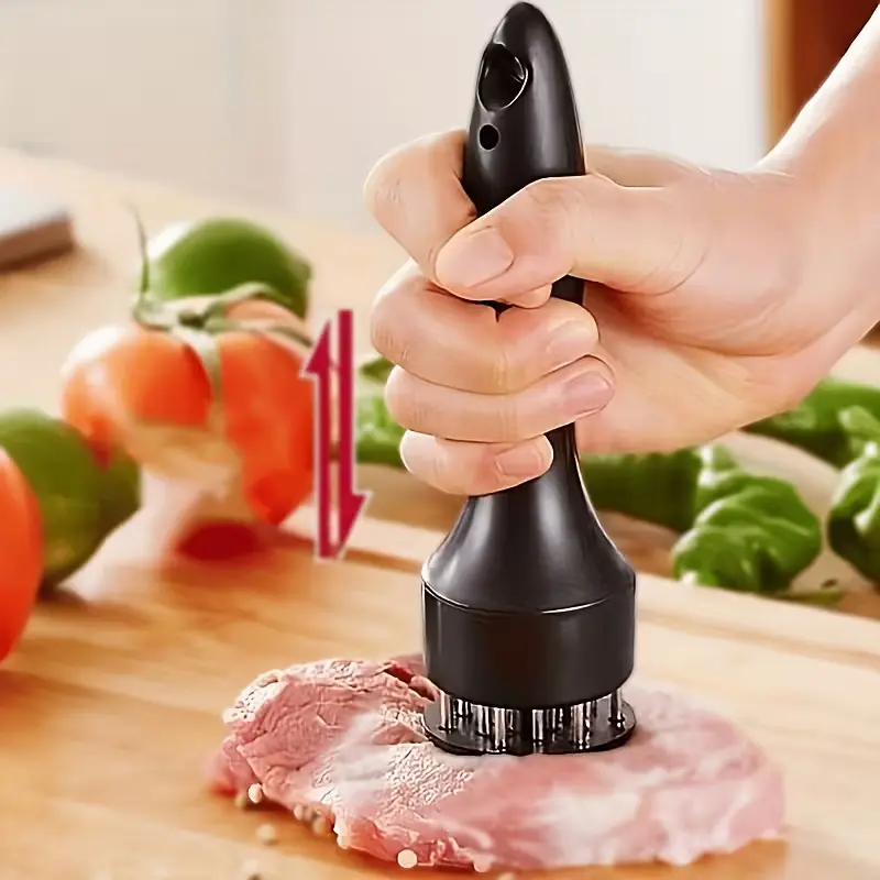 Stainless Steel Meat Tenderizer Tool, Kitchenware, Kitchen Gadget with Ergonomic Handle, Perfect for Campers and Home Kitchens, Ideal for Beef, Chicken, Pork, Kitchen Tools and Gadgets