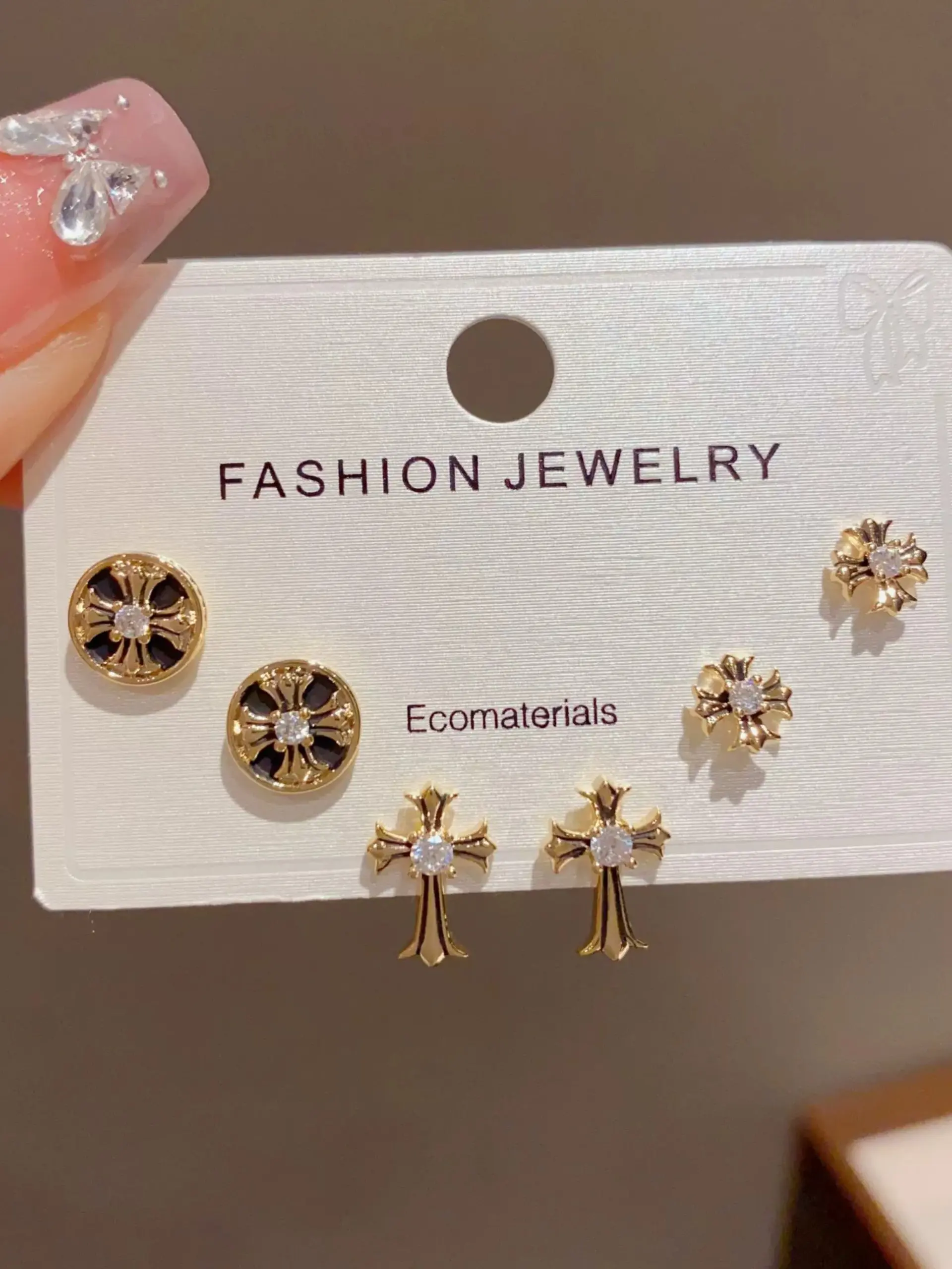 Elegant Fashionable Small Versatile Three-Piece Set Earrings, Delicate Minimalist Ear Jewelry, Perfect for Any Occasion