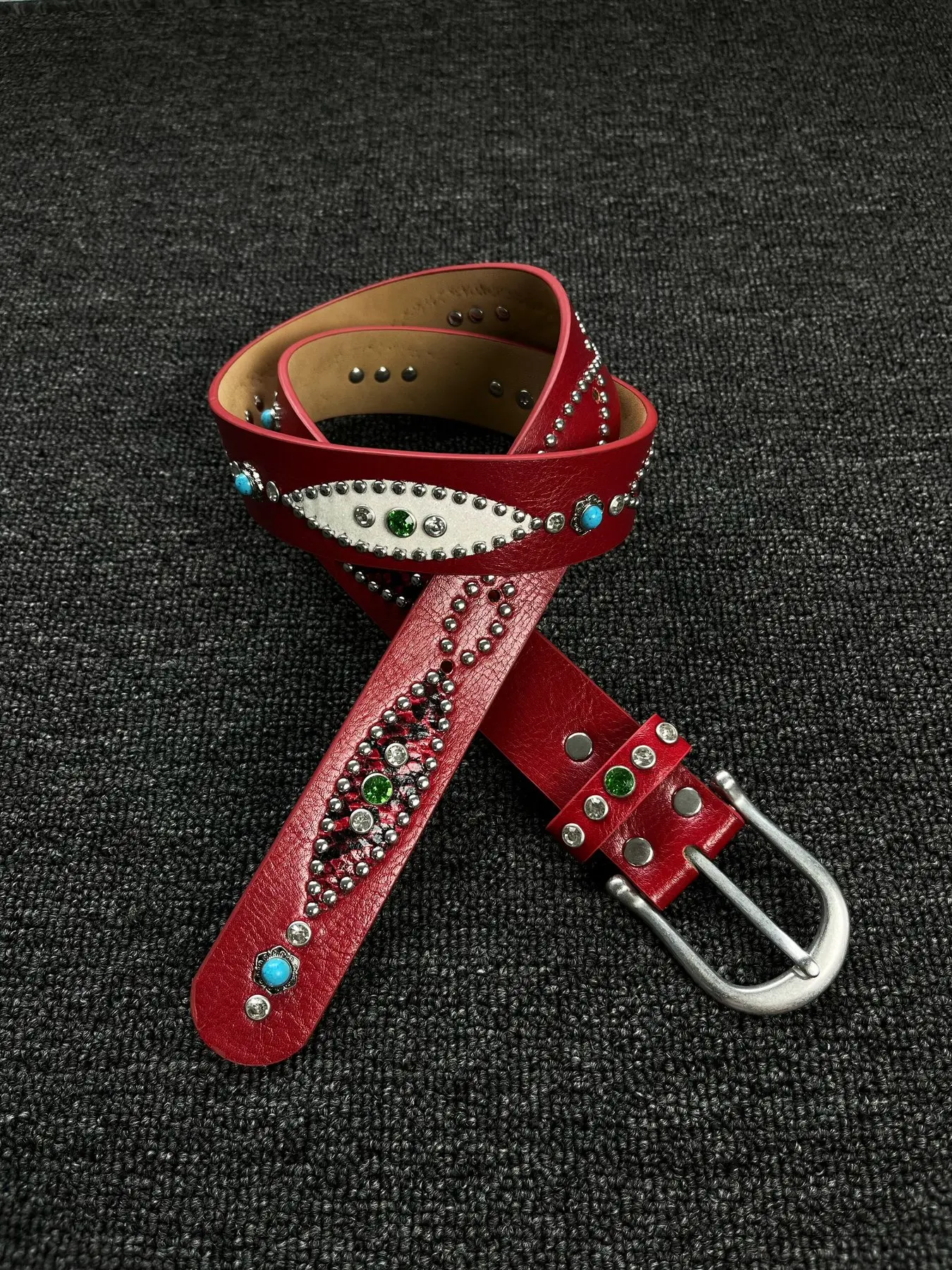 Women's Unisex PU Street Retro Leather Belt, Statement Belts, with Western Cowboy Girl Design, Multifunctional Belt, Decorative Commuter Strap, Inspired by Rock-Style Retro Buckles, Y2K Punk Trend, Everyday Look, Suitable for Summer, Fall