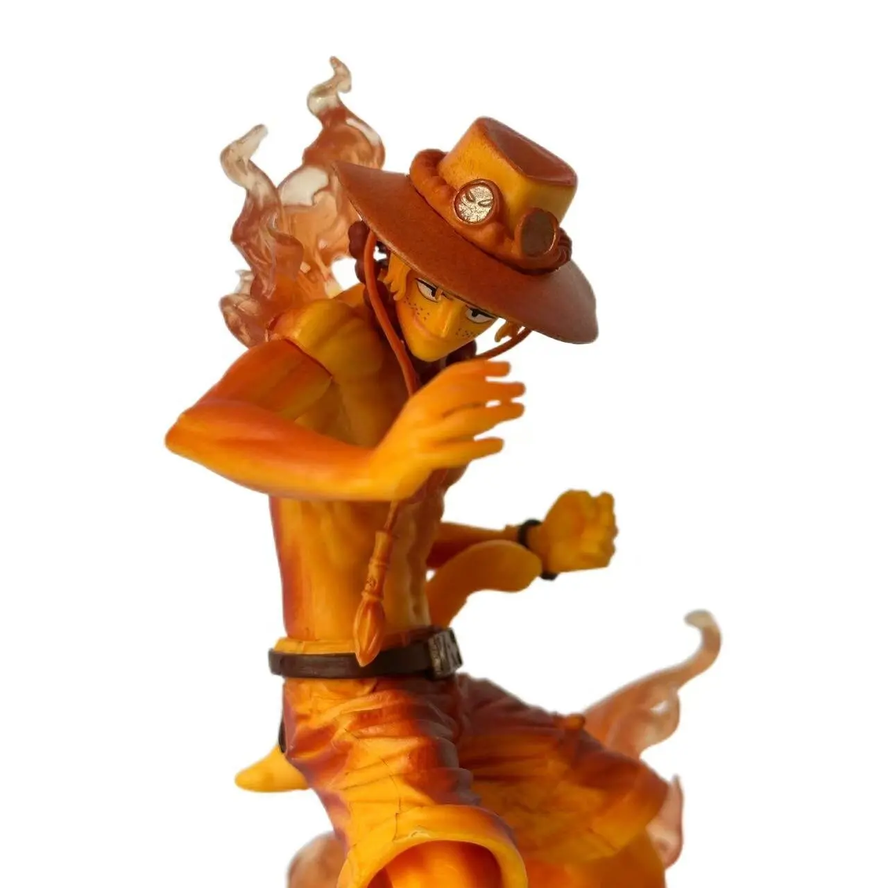 Anime One Piece Stampede Collectible Figure, Portgas D Ace Sabo Flame Bond Battle Scene Statue, Desktop Display Model, Gift for Fans