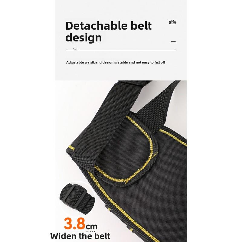 Three-Layer Electrician Tool Bag Adjustable Thickened Wear-Resistant Tool Waist Bag Industrial Grade Hardware Tool Bag