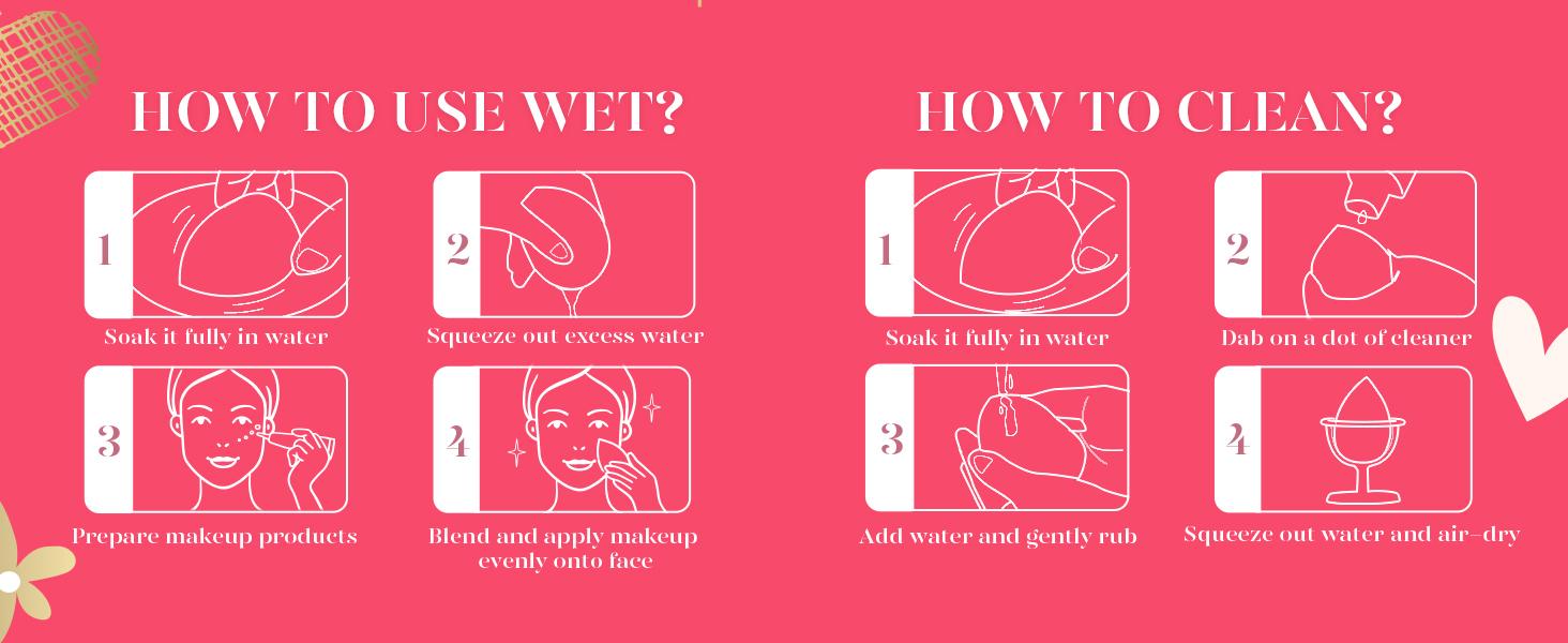 Makeup Sponge Set 5 Pack Micro Porous Low Absorption Soft Latex Free Foundation Beauty Sponges & Blenders for Powder Cream